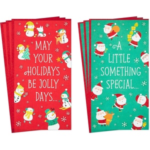 Hallmark Christmas Money or Gift Card Holders Assortment, Snowmen and Santa (6 Holiday Cards and Envelopes)(Snowmen and Santa  Pack of Money Holders)