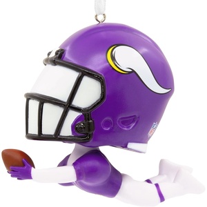 Hallmark Christmas Ornament, NFL Seattle Seahawks Santa Fan Ornament, Gifts for Sports Fans(Minnesota Vikings Bouncing Buddy)