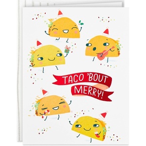 Hallmark Christmas Thank You Cards Assortment (10 Cards and 10 Envelopes)(Tacos Fun Holiday Cards)