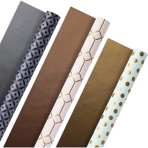 Hallmark Christmas Wrapping Paper Rolls – Navy Blue and Gold Stars, Snowflakes, Winter Galaxy Gift Wrap Paper (3 Rolls: 120 sq. ft. ttl.) for Holiday Parties, Hanukkah, Winter Weddings(Navy  Blush  Mint)