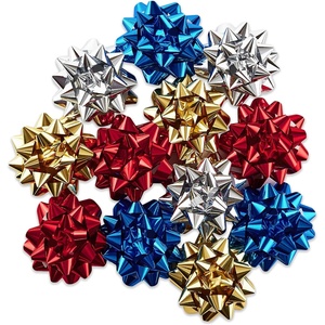 Hallmark Holiday Gift Bow Assortment (12 Bows) Sparkly Red, Blue, Gold, Silver for Christmas, Hanukkah, Birthdays, Weddings, Bridal Showers(Bright Metallic  12 Count)