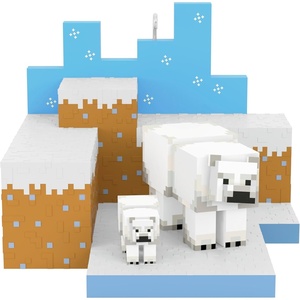 Hallmark Keepsake Christmas Ornament 2025, Minecraft Polar Bears in Snowy Tundra, Gifts for Gamers(Polar Bears)