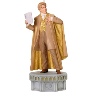 Hallmark Keepsake Christmas Ornament, Harry Potter and the Chamber of Secrets Collection Ron Weasley and Hermione Granger With Light and Sound, Gifts for Harry Potter Fans(Gilderoy Lockhart)