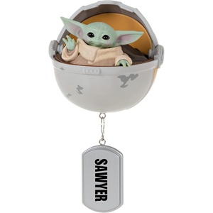 Hallmark Keepsake Christmas Ornament, Star Wars: The Empire Strikes Back There is No Try with Sound, Gifts for Star Wars Fans(Grogu in Hovering Pram)