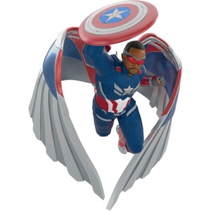 Hallmark Keepsake Marvel Christmas Ornament, X-Men Wolverine Defeats Sentinel Funko POP! with Light, Gifts for Marvel Fans(Captain America)