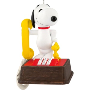 Hallmark Keepsake Peanuts Christmas Ornament, Peanuts 75th Anniversary Hello, Snoopy! with Sound(Hello  Snoopy!)