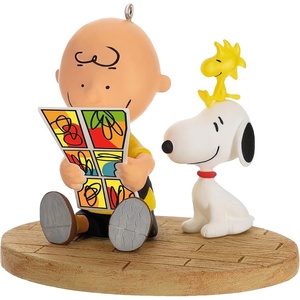 Hallmark Keepsake Peanuts Christmas Ornament, Peanuts 75th Anniversary Hello, Snoopy! with Sound(Sunday Morning Funnies)