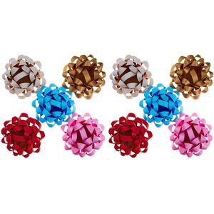 Hallmark Kraft Paper Gift Bows (5 Bows: Gold, White, Blue, Red, Pink) for Birthdays, Graduations, Baby Showers, Presents and More(Red  Blue  Gold  White  Pink)