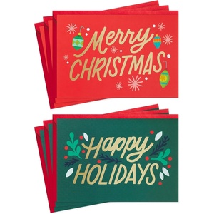 Hallmark Modern Holiday Greeting Card Assortment (6 Cards with Envelopes) Happy Holidays, Merry Christmas