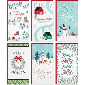 Hallmark Money and Gift Card Holder Christmas Card Assortment (36 Cards and Envelopes) Mint Green, Plaid, Holly, Deer(Wonder and Cheer  Christmas Money Holder Assortment)