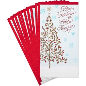 Hallmark Pack of Christmas Money or Gift Card Holders, Joy to the World (6 Cards with Envelopes)(Christmas New Year  Pack of Money Holders)
