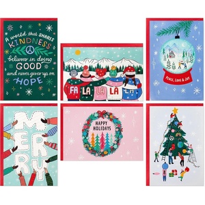 Hallmark Pastel Boxed Christmas Card Assortment (24 Cards and Envelopes) Hope, Unity, Kindness(Hope  Unity Kindness Holiday Card Assortment)
