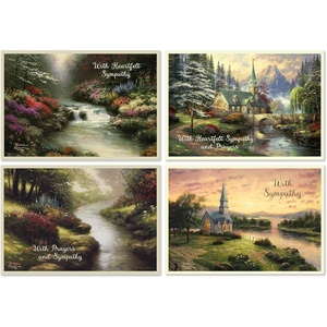 Hallmark Thomas Kinkade Boxed Christmas Cards Assortment, Snowy Scenes (3 Designs, 24 Cards with Envelopes)(Sympathy)