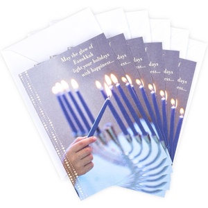 Hallmark Tree of Life Hanukkah Cards, Latkes and Lights (6 Cards with Envelopes)(Glow of Hanukkah)