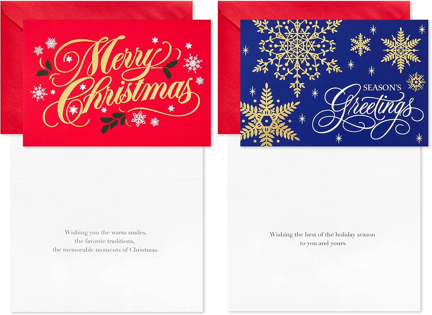 image:imageHallmark Boxed Christmas Cards Assortment Gold Foil Classic 6 Designs 36 Cards with EnvelopesHoliday Classic Gold Foil Card Assortment