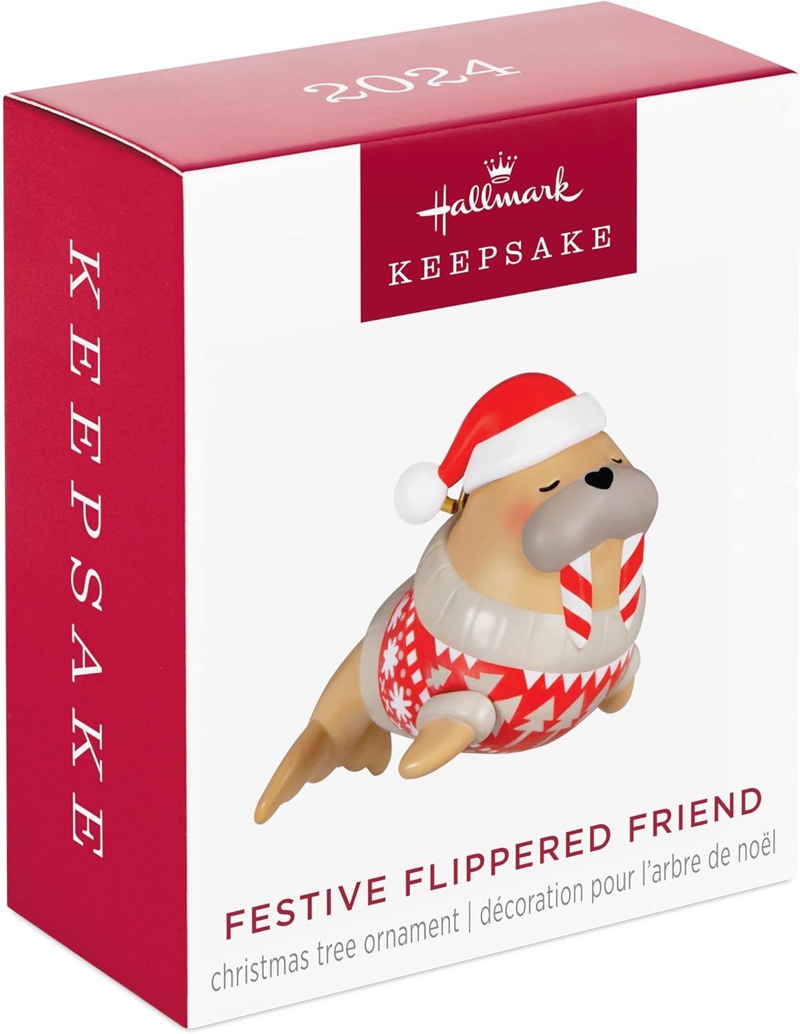 image:imageHallmark Keepsake 085 Mini Christmas Ornament 2024 Festive Flippered Friend Gifts for Animal LoversFestive Flippered