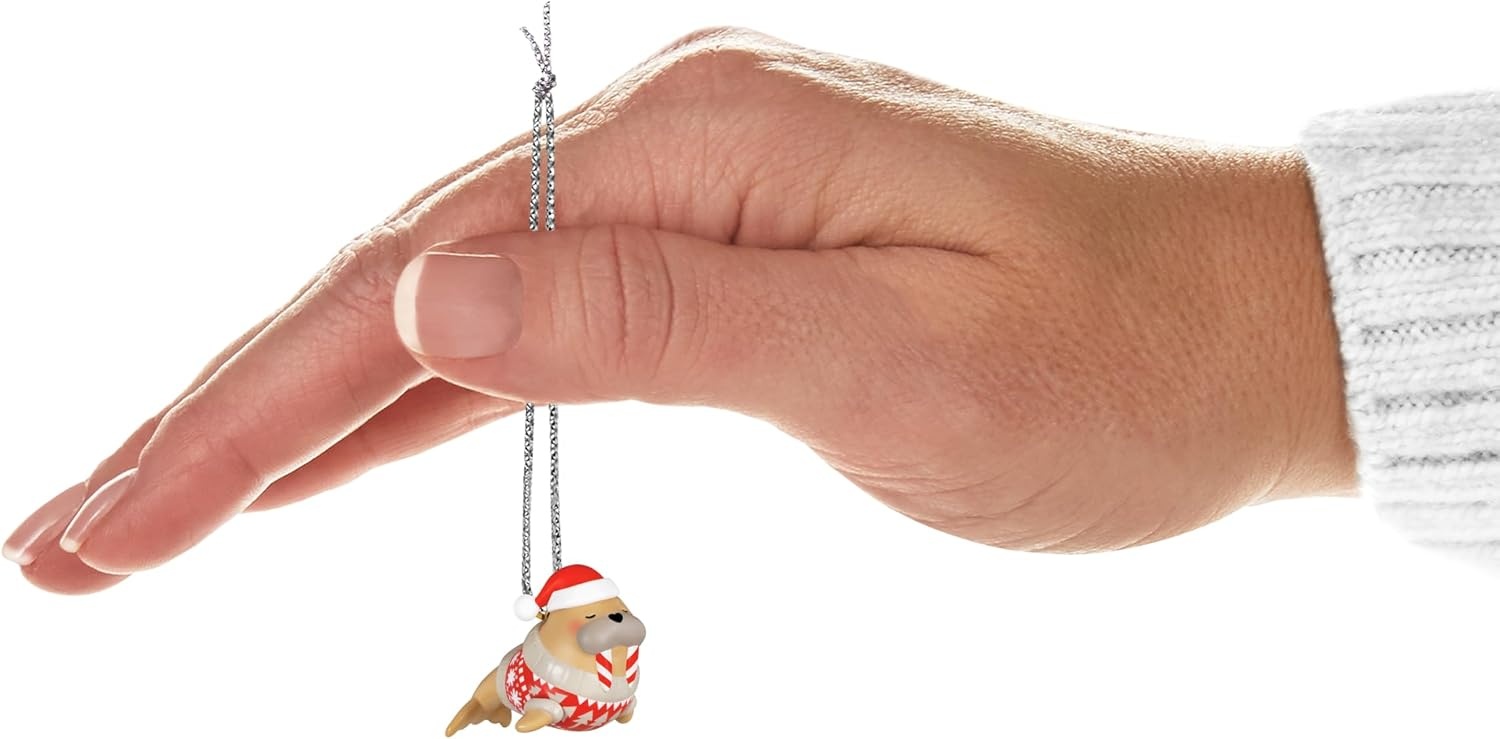 image:imageHallmark Keepsake 085 Mini Christmas Ornament 2024 Festive Flippered Friend Gifts for Animal LoversFestive Flippered