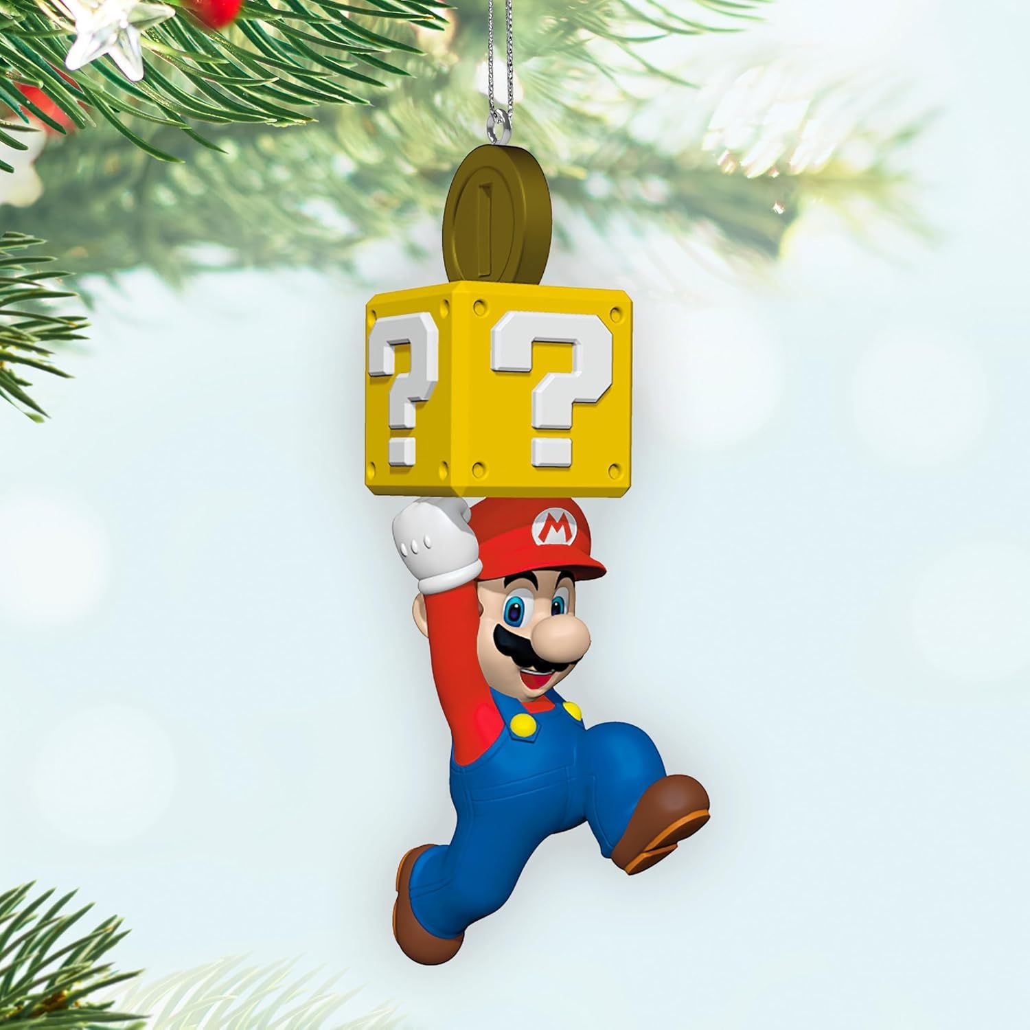 image:imageHallmark Keepsake Christmas Ornament 2024 Nintendo Super Mario Powered Up With Mario Propeller Mario Gifts for GamersSuper Mario with Question Block