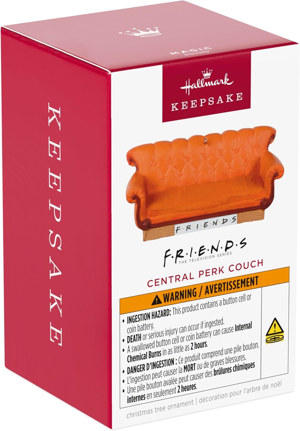 image:imageHallmark Keepsake Christmas Ornament Friends Central Perk Couch with Sound Friends TV Show GiftsCentral Perk Couch