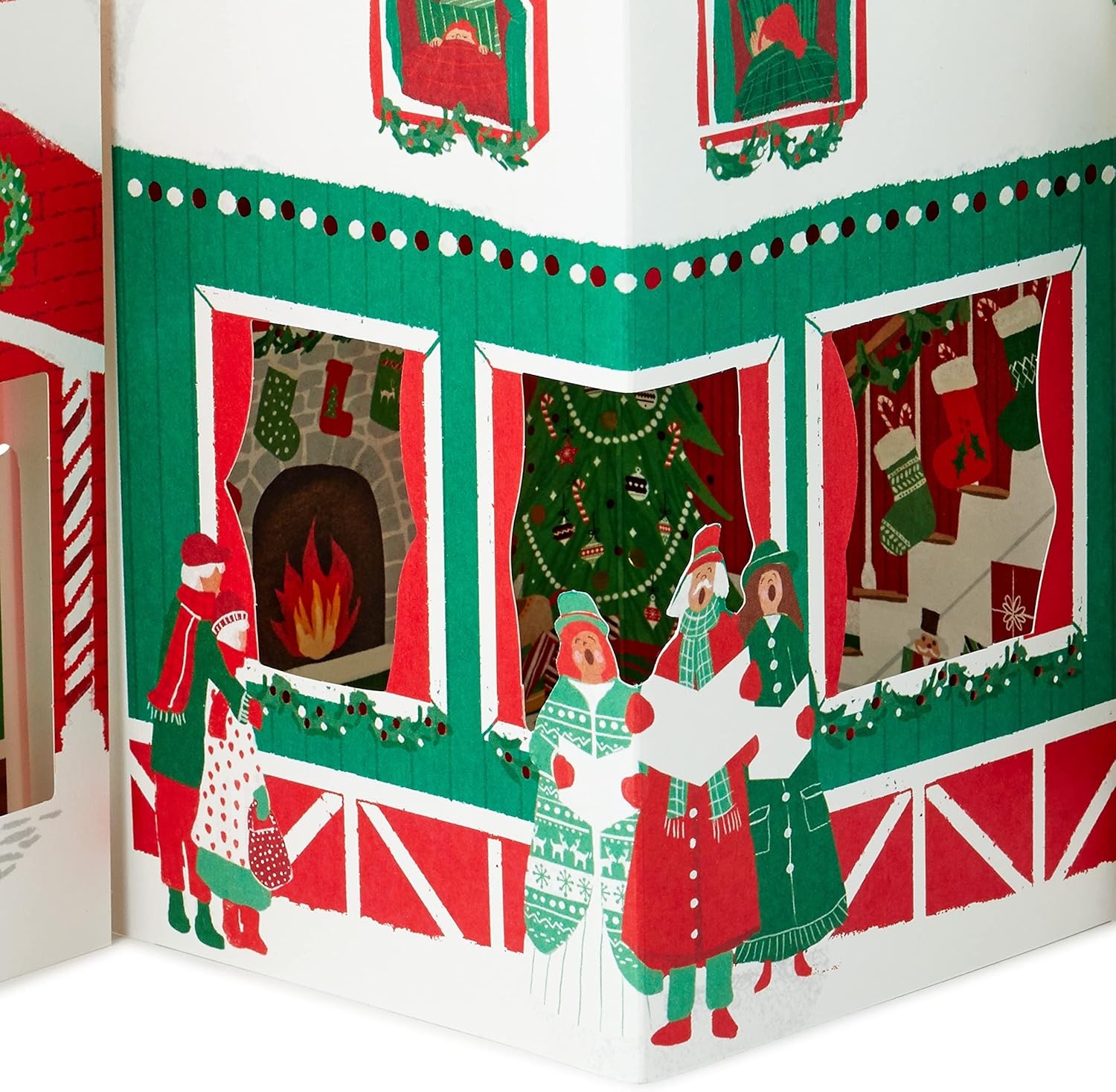 image:imageHallmark Paper Wonder Big PopUp Christmas Card Santas Workshop Accordion FoldOut Table DecorationChristmas Village
