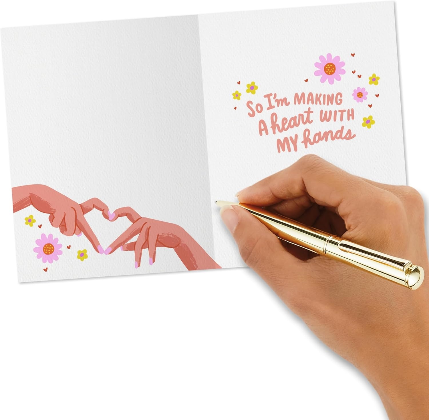 image:imageHallmark Retro Thank You Card Assortment 24 Blank Cards with Envelopes Orange Yellow Green PinkHeart Hands