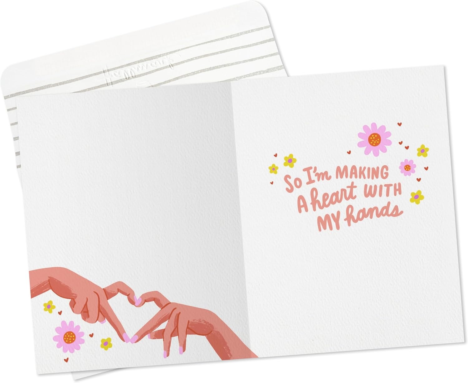 image:imageHallmark Retro Thank You Card Assortment 24 Blank Cards with Envelopes Orange Yellow Green PinkHeart Hands