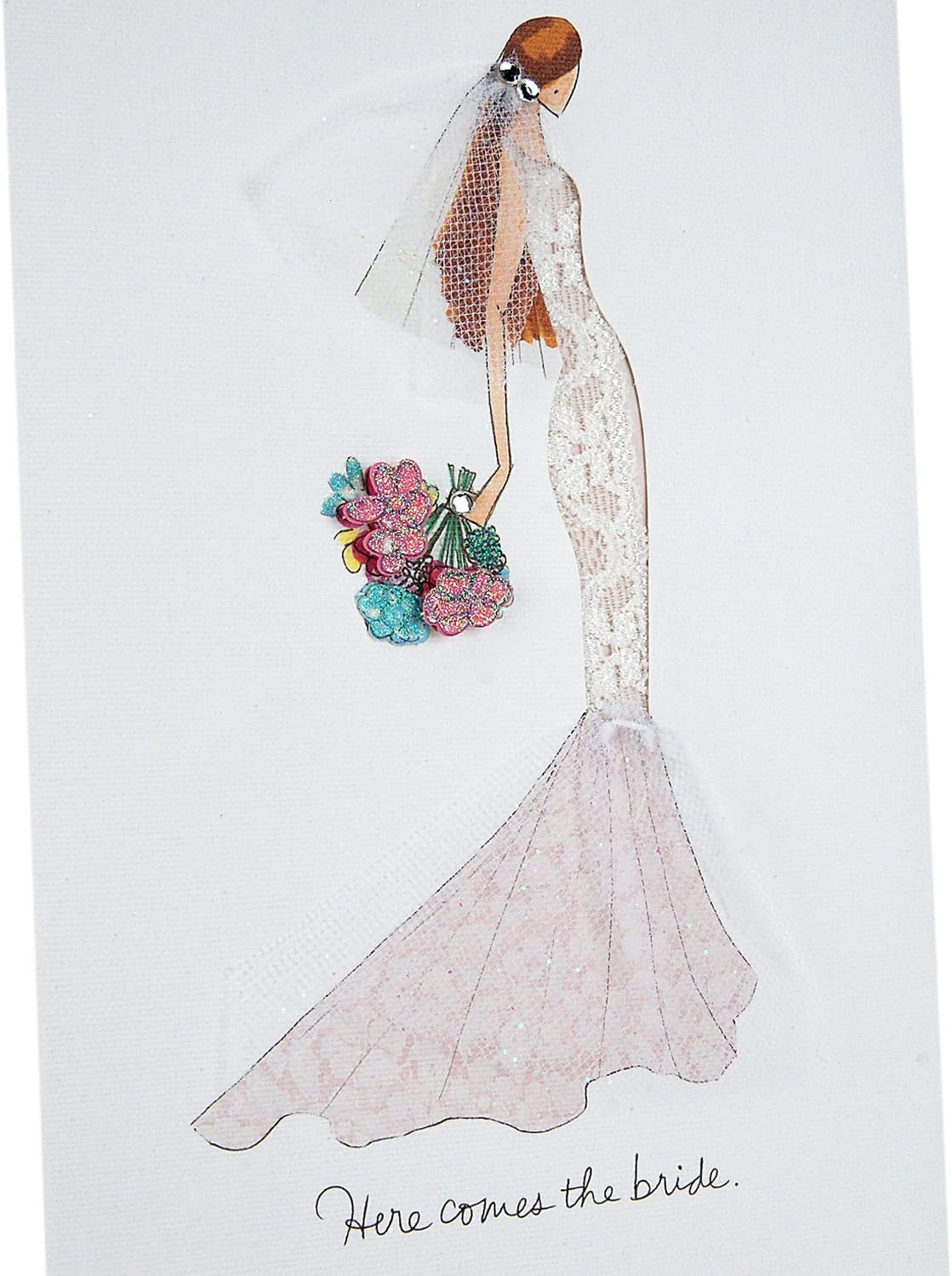 image:imageHallmark Signature Wedding Card Engagement Card or Bridal Shower Card Here Comes the Bride 699RZH6205