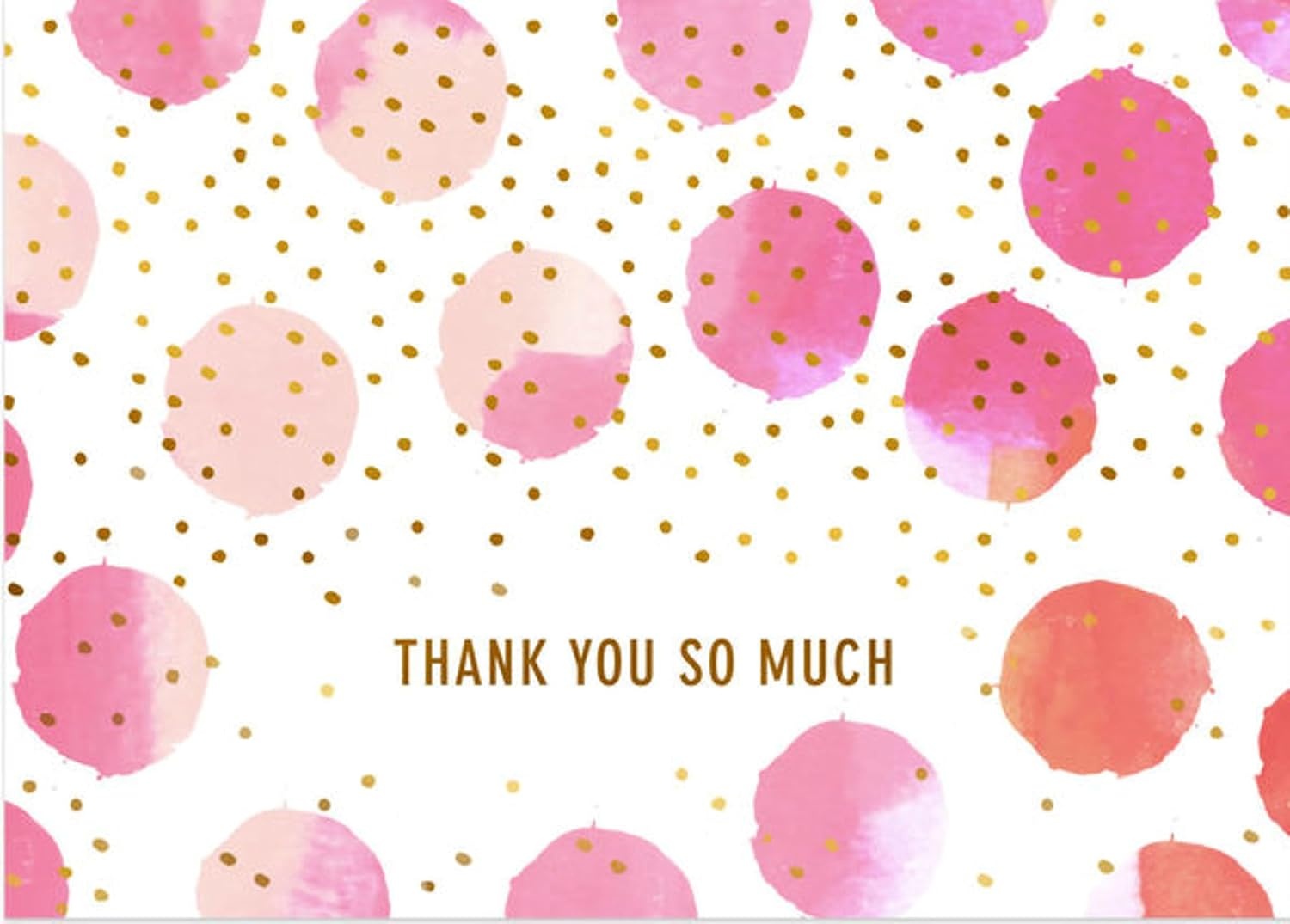 image:imageHallmark Thank You Cards Assortment Pink and Gold Watercolor 40 Thank You Notes with Envelopes for Wedding Bridal Shower Baby Shower Business GraduationPink  Gold