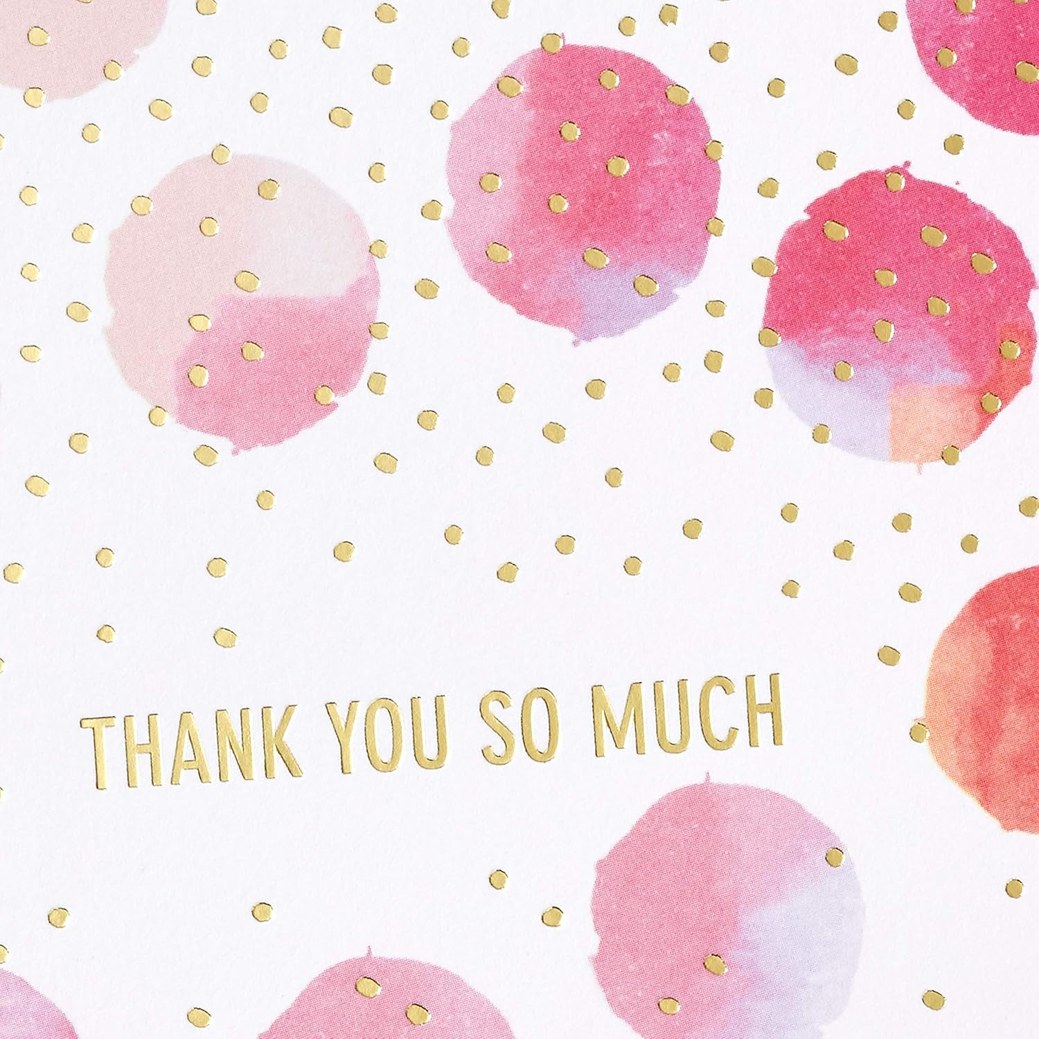 image:imageHallmark Thank You Cards Assortment Pink and Gold Watercolor 40 Thank You Notes with Envelopes for Wedding Bridal Shower Baby Shower Business GraduationPink  Gold