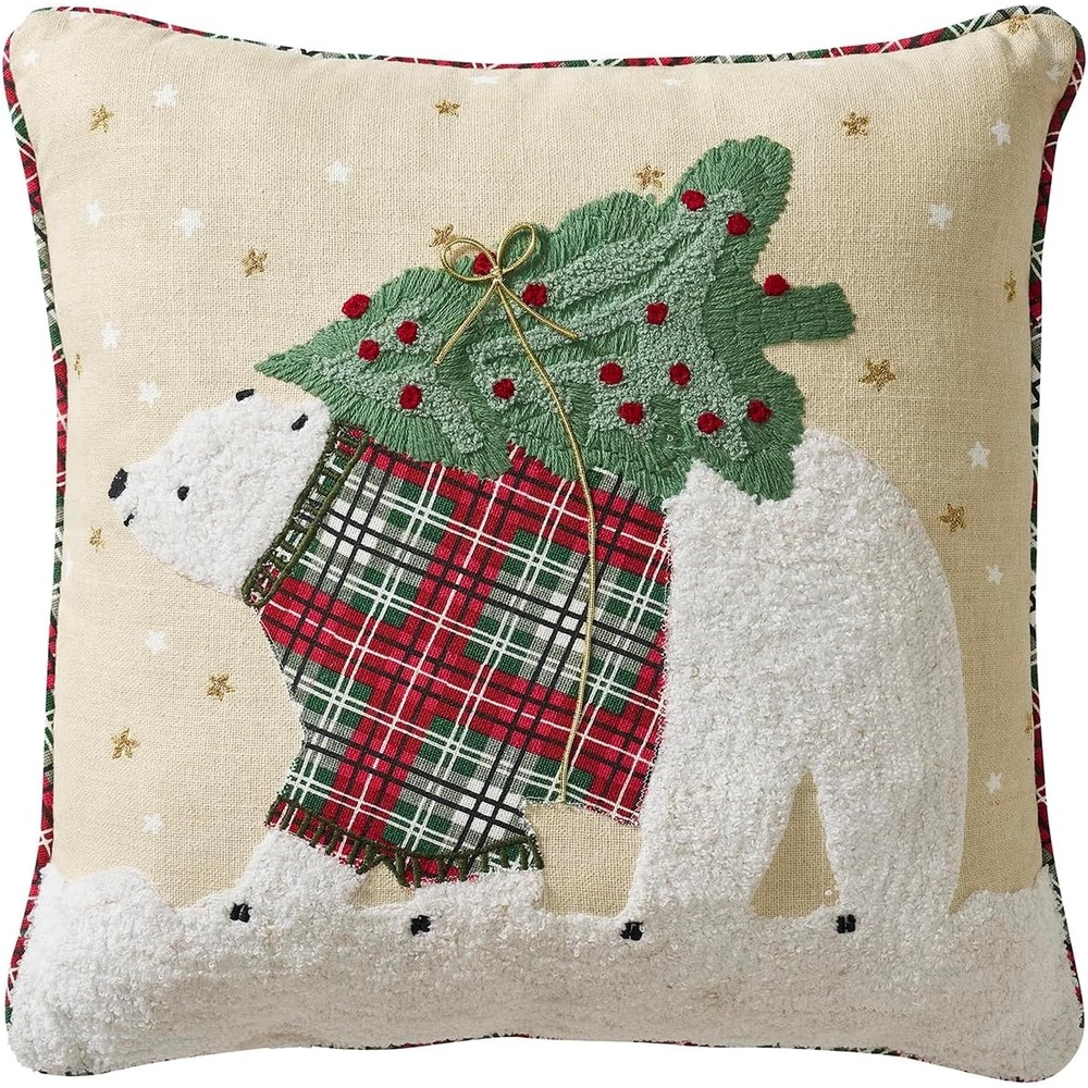 image:imageHallmark  Decorative Throw Pillow for Couch or Bed Holiday Home Dcor 12 x 13 Ornament RedPolar Bear