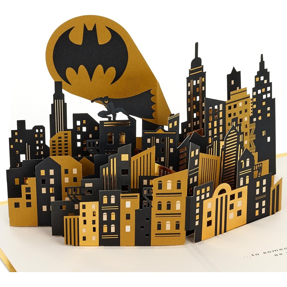 image:imageHallmark Batman Fathers Day Pop Up Card for Him 3D BatSignal Epic Day for Dad Husband Son Brother Batman Fan BirthdayPop Up  Batman