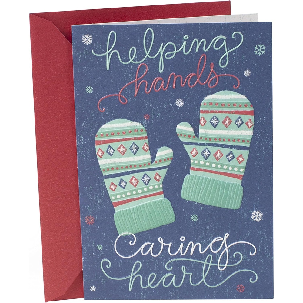 image:imageHallmark Christmas Card Appreciation Assortment 8 Cards with Envelopes 4 Designs for Caregivers Teachers Nurses Postal Workers Baristas Service IndustryHoliday Card for Caregiver