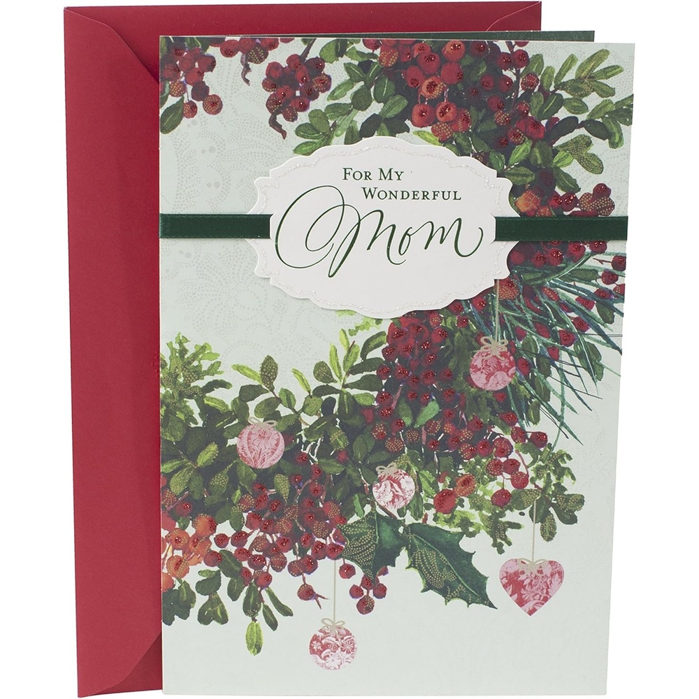 image:imageHallmark Christmas Card for Mom Floral Wreath0529XXH5141