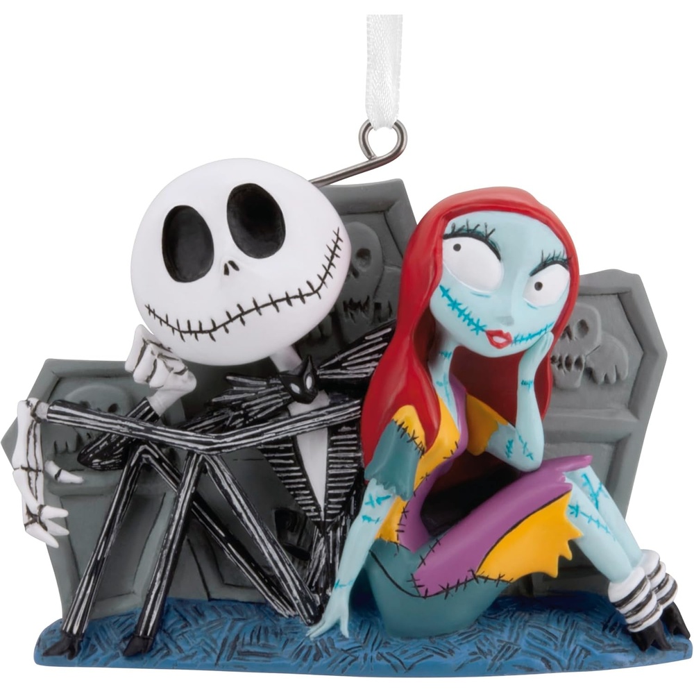 image:imageHallmark Christmas Ornament Disney Tim Burtons The Nightmare Before Christmas Jack and Sally with Tombstones Ornament Gifts for Disney Fans