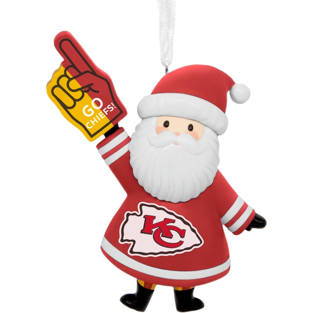 image:imageHallmark Christmas Ornament NFL Cleveland Browns Santa Fan Ornament Gifts for Sports FansKansas City Chiefs Santa