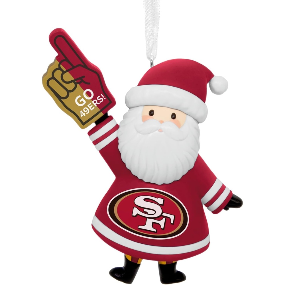 image:imageHallmark Christmas Ornament NFL San Francisco 49ers Santa Fan Ornament Gifts for Sports FansSan Francisco 49ers Santa