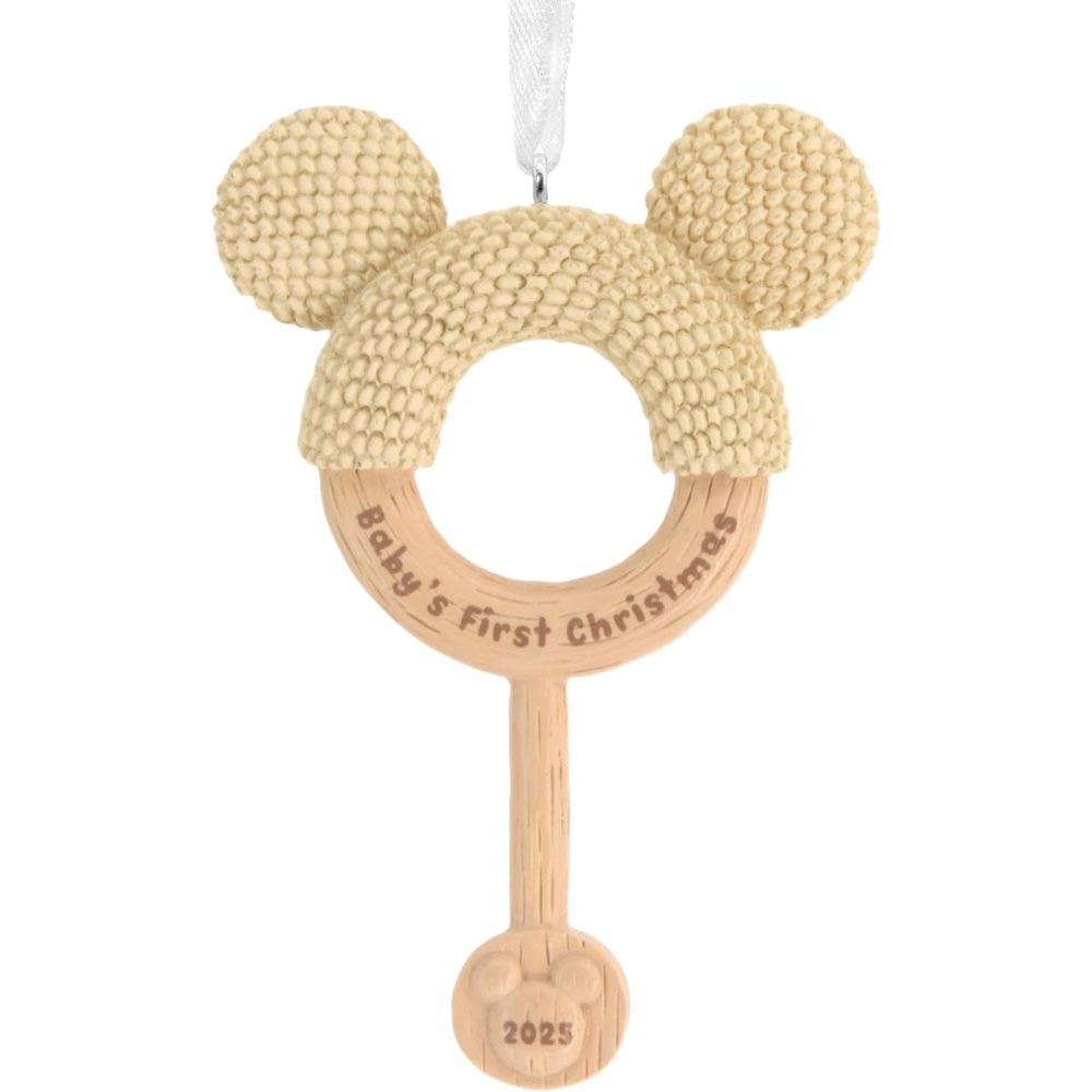image:imageHallmark Disney Mickey Mouse Babys First Christmas Rattle Christmas Ornament Gifts for Disney Fans