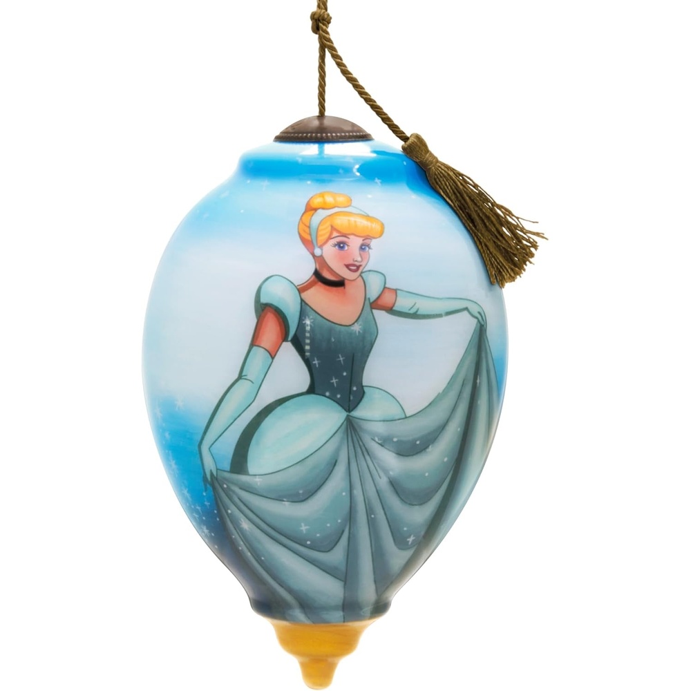 image:imageHallmark Disney Princess NeQwa Art Cinderella Christmas Ornament HandPainted GlassNeQwa Disney Princess