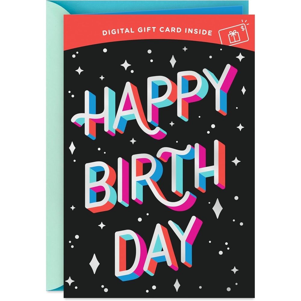 image:imageHallmark Gift Card Greeting Christmas Card Merry Mod SantaBirthday