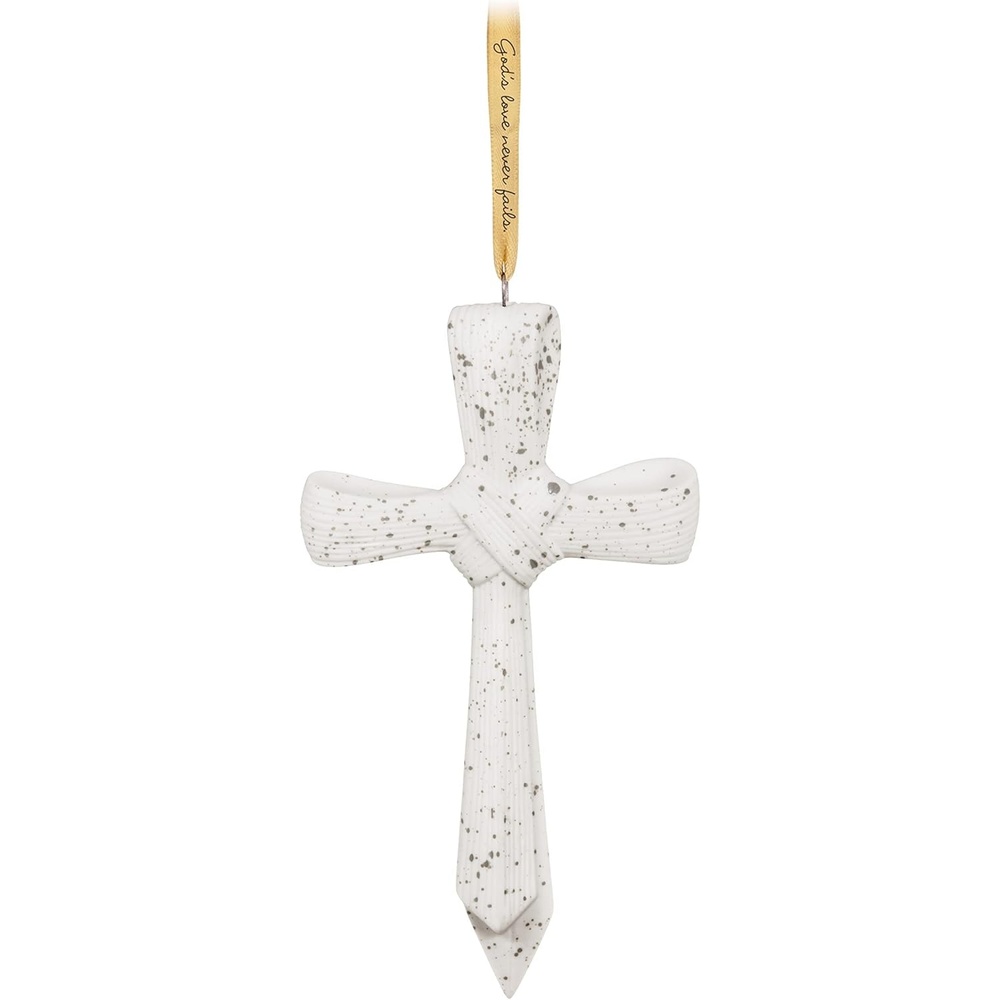 image:imageHallmark Keepsake Christmas Ornament 2023 Porcelain Cross Gods Love Never Fails Religious GiftsGods Love Never Fails