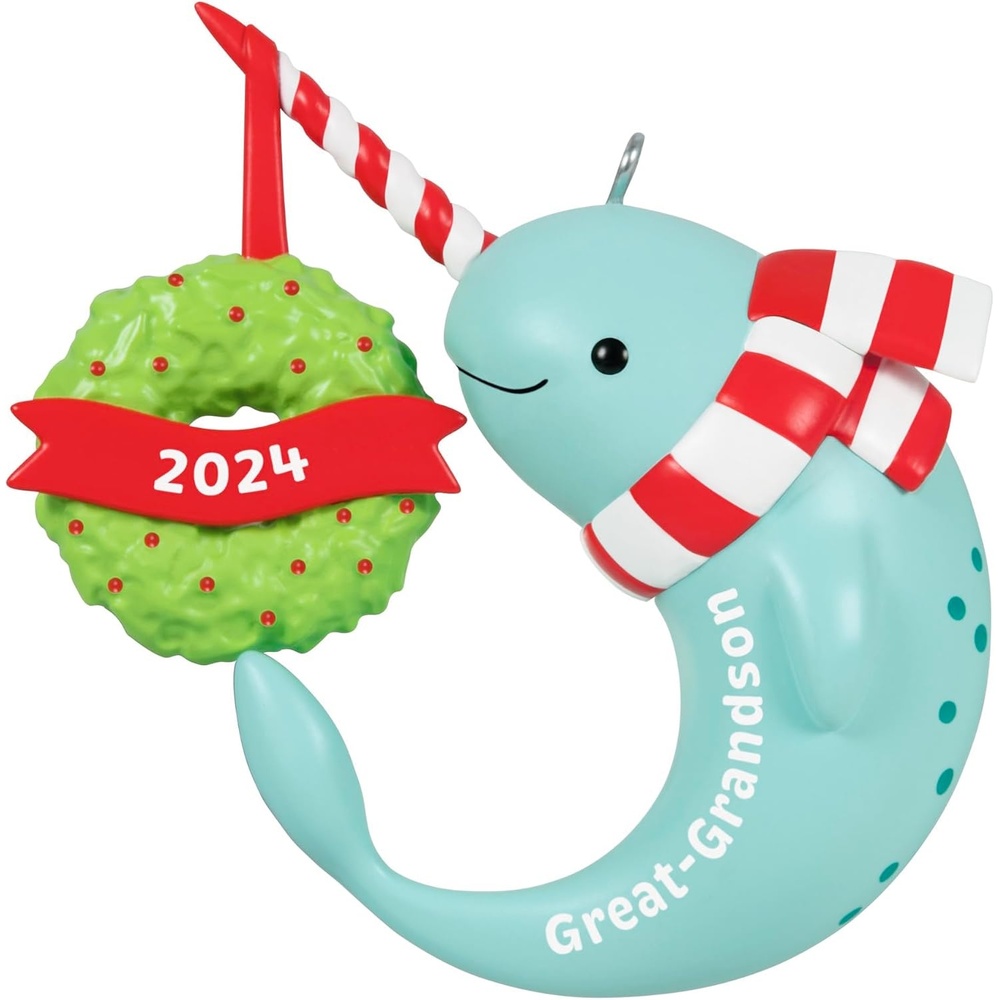 image:imageHallmark Keepsake Christmas Ornament 2024 GreatGranddaughter Narwhal 2024 Family Gifts2024 GreatGrandson Narwhal
