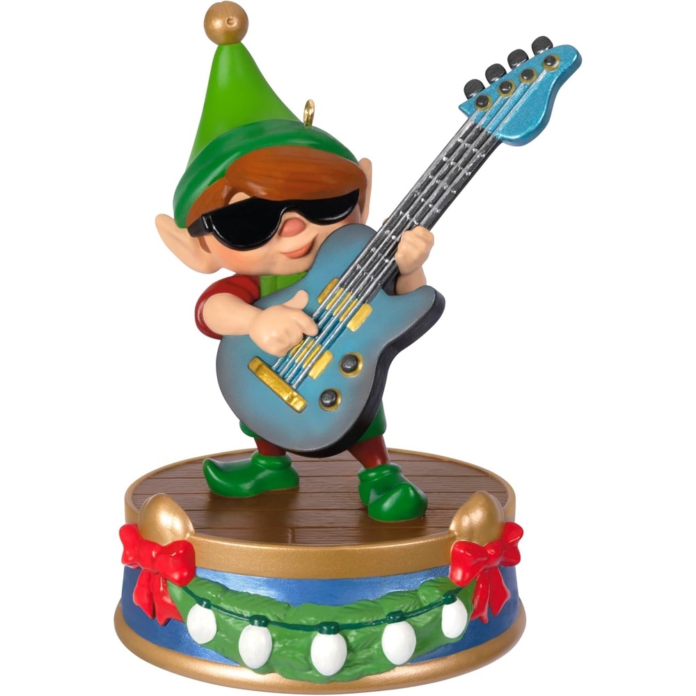 image:imageHallmark Keepsake Christmas Ornament 2024 North Pole Tree Trimmers Band Collection Stuey On Sax Musical With Light Music GiftsGil On Guitar