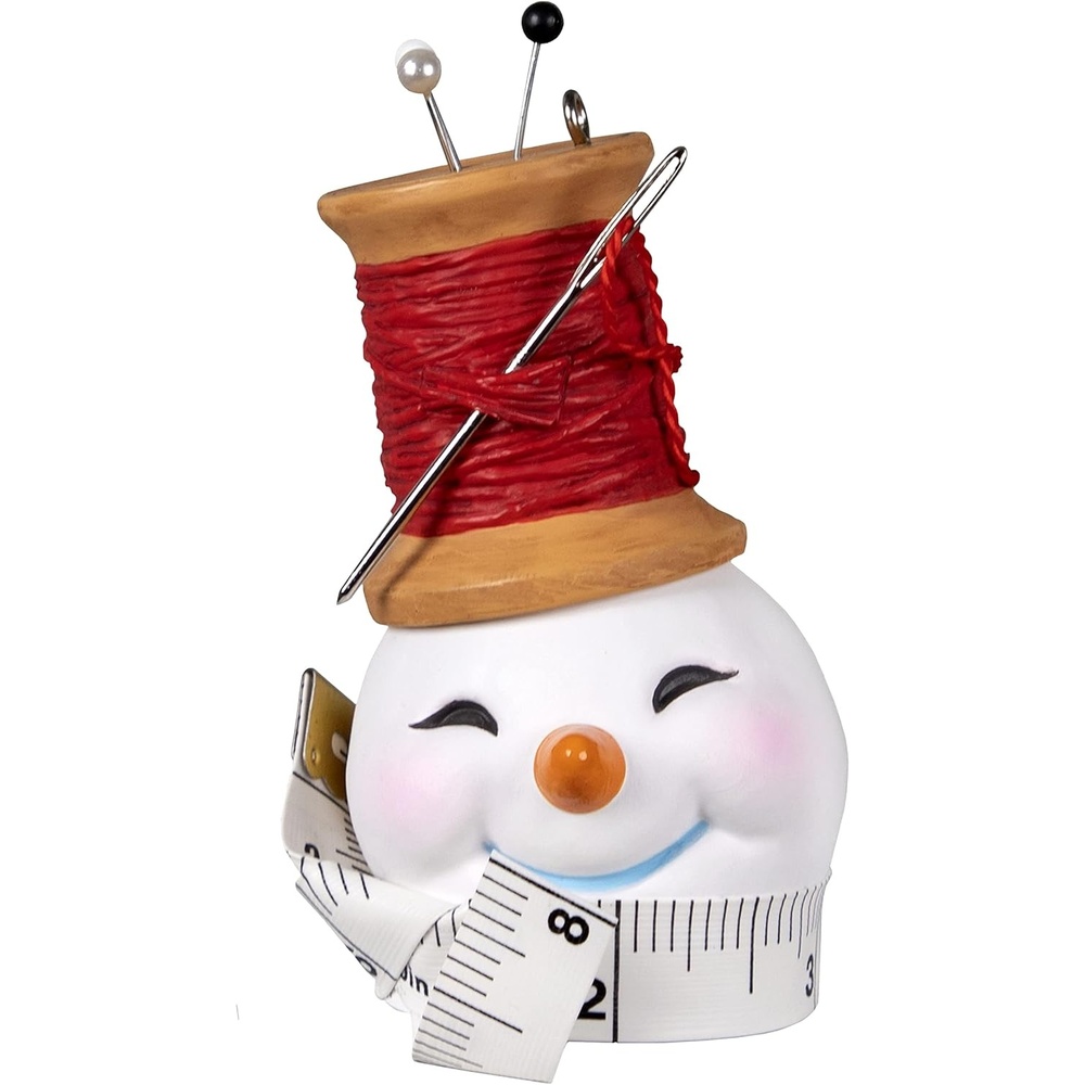 image:imageHallmark Keepsake Christmas Ornament 2024 We Needle Little Christmas Gifts for CraftersSnowman Thread