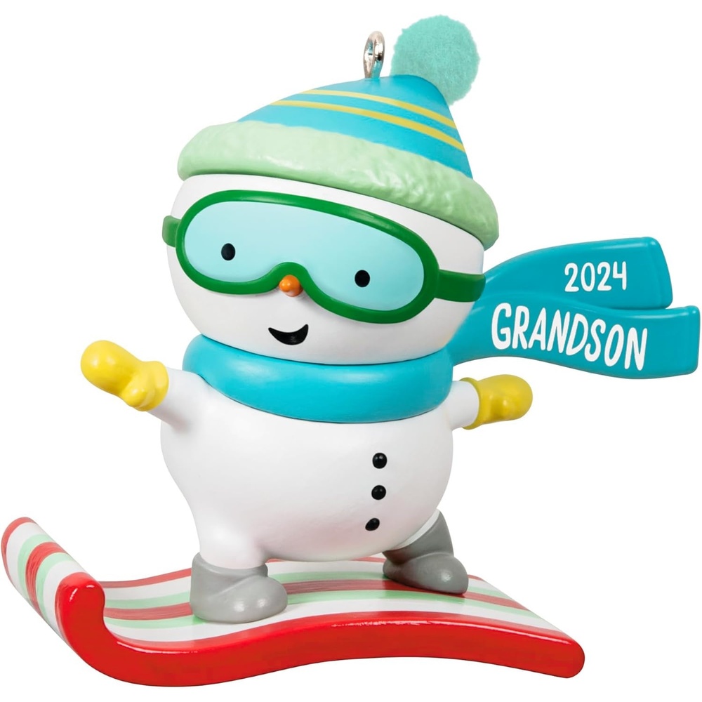 image:imageHallmark Keepsake Christmas Ornament Grandson Seal 20252024 Grandson Snowboarding