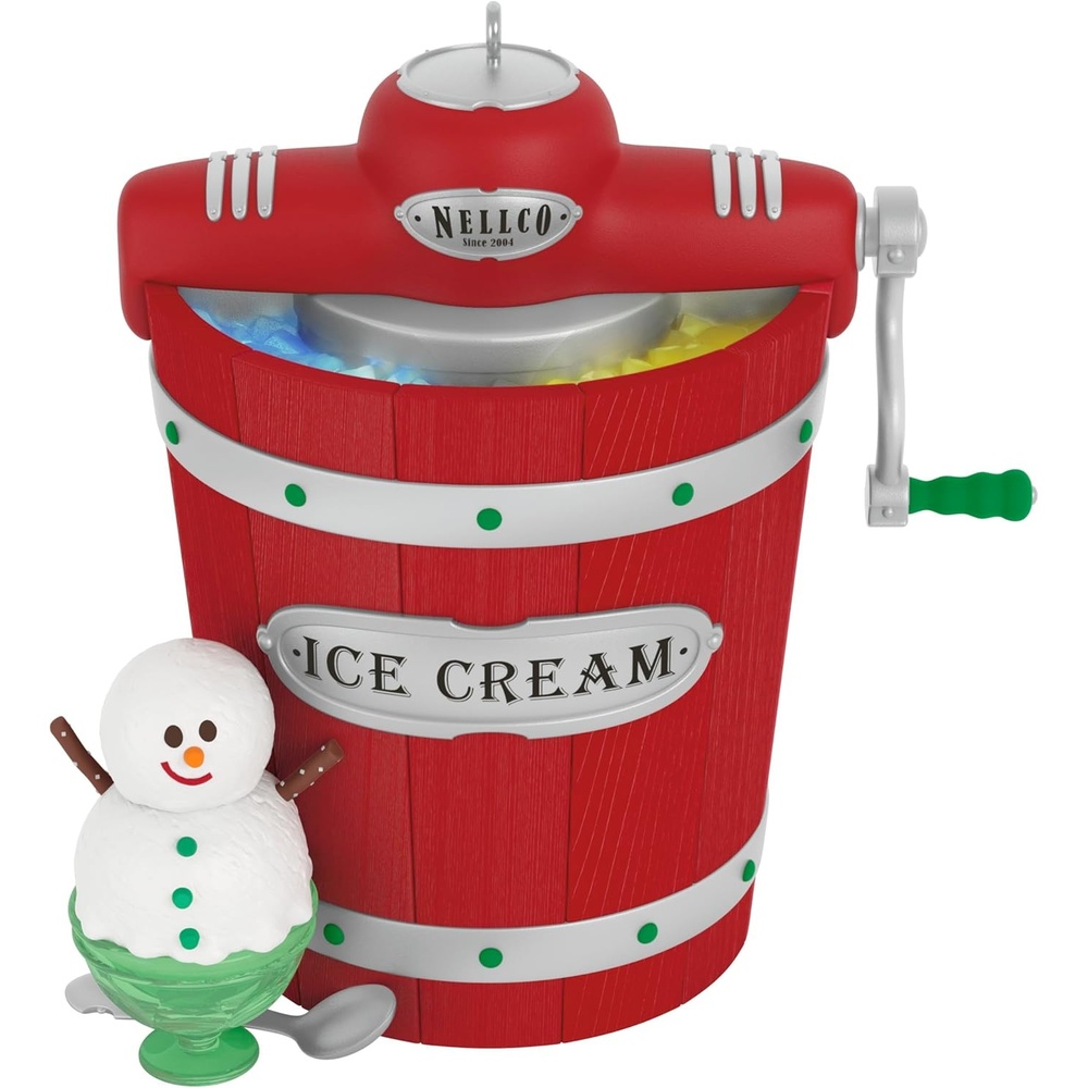 image:imageHallmark Keepsake Christmas Ornament Nellco Ice Cream Maker Musical with Light Nostalgia GiftsNellco Ice Cream Maker