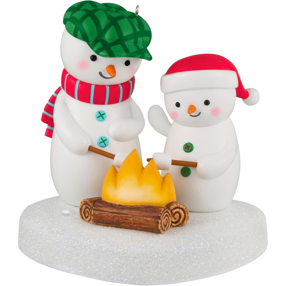image:imageHallmark Keepsake Christmas Ornament Roasting Marshmallows Musical Snowman Collectors GiftsRoasting Marshmallows