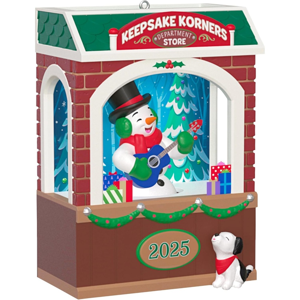 image:imageHallmark Keepsake Christmas Ornament Rockin Window Shopping 2025 Musical with Light and Motion Snowman Collectors GiftsRockin Window Shopping