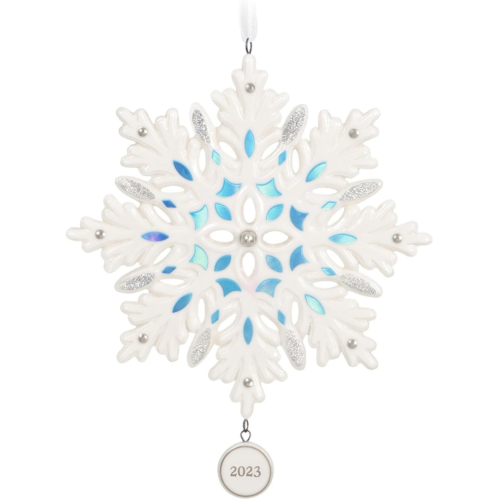 image:imageHallmark Keepsake Christmas Ornament Snowflake 2025 Porcelain Snowflake Gifts2023 Snowflake