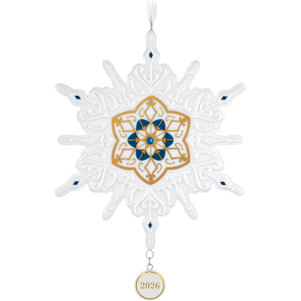 image:imageHallmark Keepsake Christmas Ornament Snowflake 2025 Porcelain Snowflake Gifts2026 Snowflake