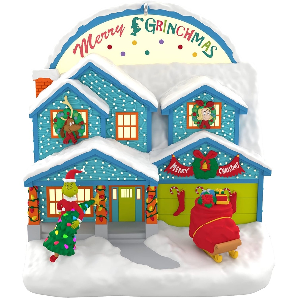 image:imageHallmark Keepsake Christmas Ornaments 2024 Dr Seusss The Cat in the Hat Thing One and Thing Two Set of 2 Gifts for Dr Seuss FansA Very Merry Grinchmas
